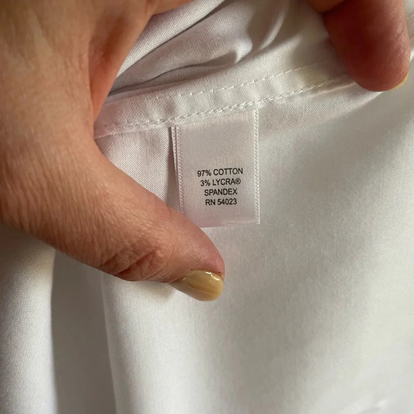 Vintage 00s Banana Republic Classic Button Down Shirt, White, Women’s Size 12 - Picture 5 of 7